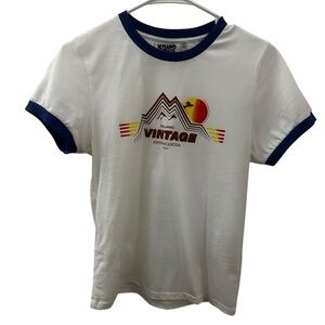 Reclaimed Vintage Kids Tee - White with Navy Accents